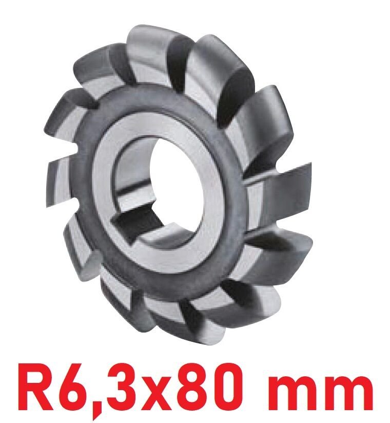 R6,3x80 mm Dış Bükey Freze DIN886 Hss