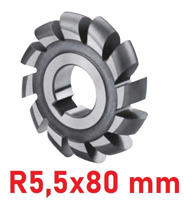 R5,5x80 mm Dış Bükey Freze DIN886 Hss