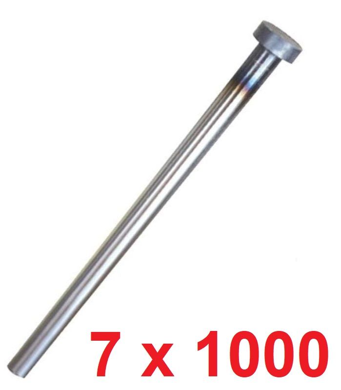 Ø7 x 1000 mm Silindir Başlı İtici Pim