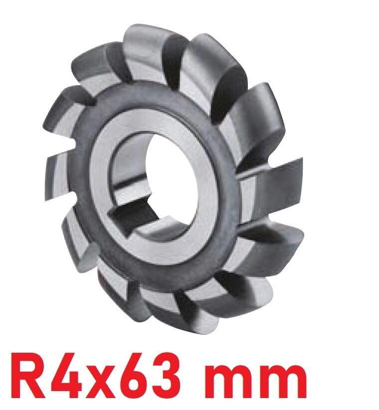 R4x63 mm Dış Bükey Freze DIN886 Hss