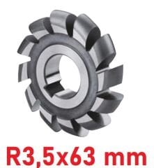 R3,5x63 mm Dış Bükey Freze DIN886 Hss