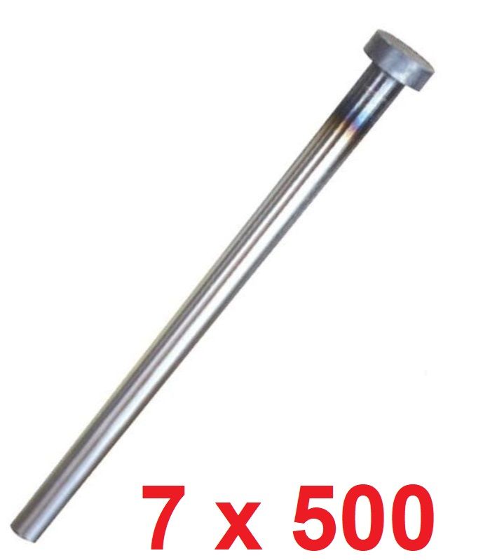 Ø7 x 500 mm Silindir Başlı İtici Pim