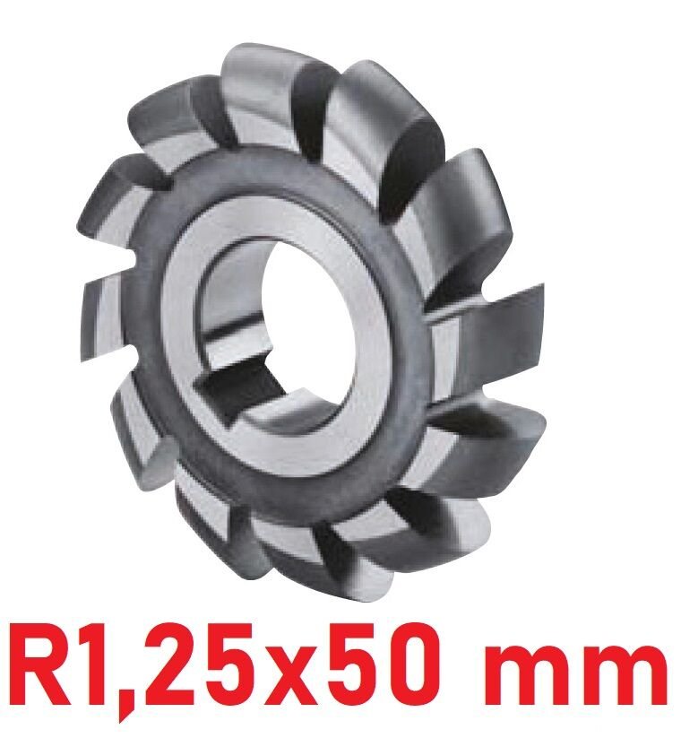 R1,25x50 mm Dış Bükey Freze DIN886 Hss