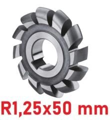 R1,25x50 mm Dış Bükey Freze DIN886 Hss
