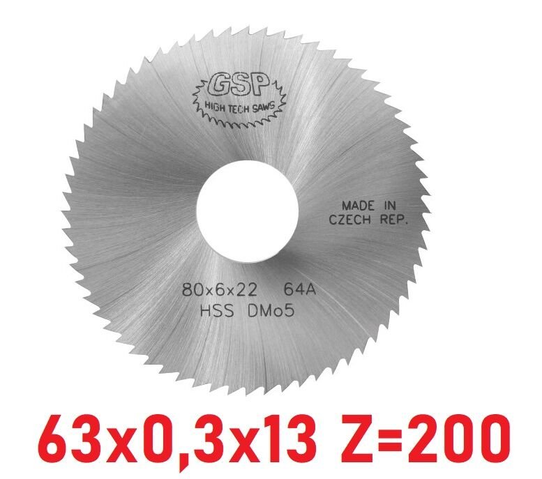 63 x 0,3 x 13 mm Z=200 Daire Testere HSS DIN1837