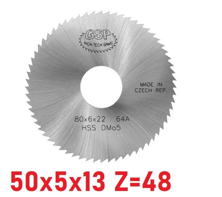 50 x 5 x 13 mm Z=48 Daire Testere HSS DIN1837