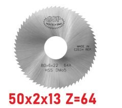 50 x 2 x 13 mm Z=64 Daire Testere HSS DIN1837