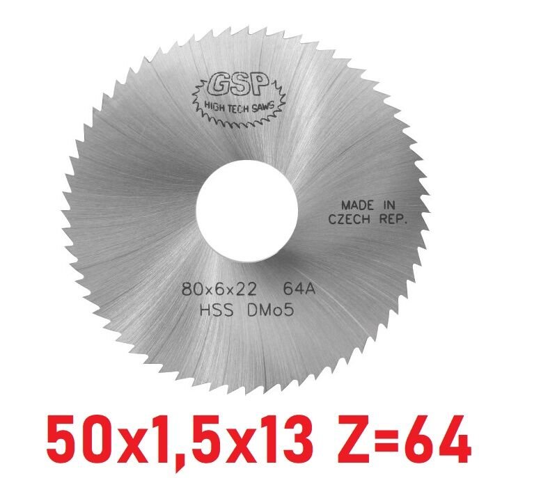 50 x 1,5 x 13 mm Z=64 Daire Testere HSS DIN1837
