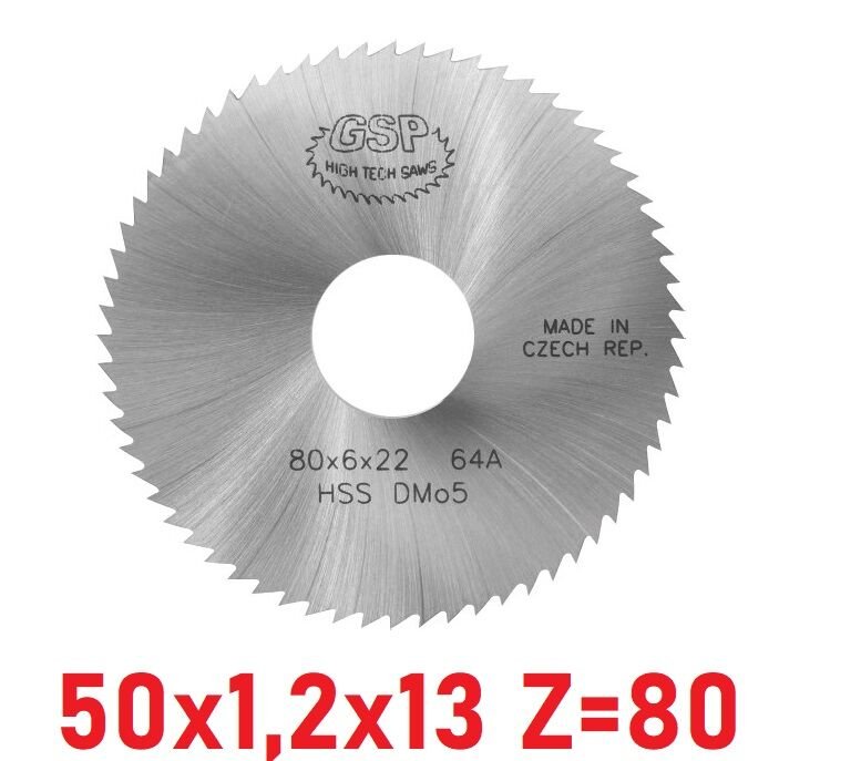 50 x 1,2 x 13 mm Z=80 Daire Testere HSS DIN1837