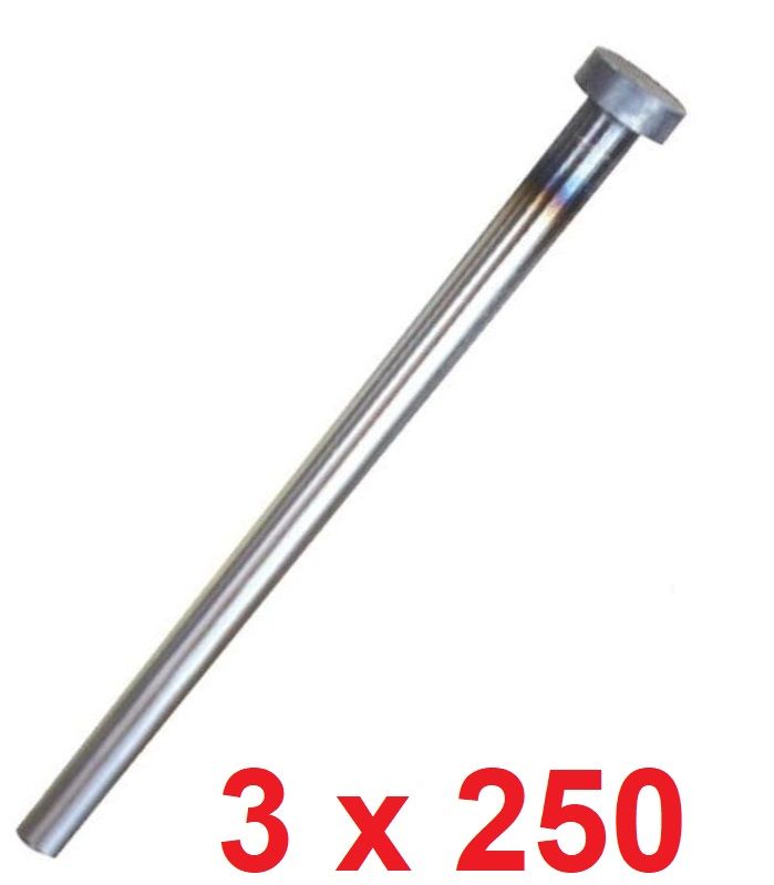 Ø3 x 250 mm Silindir Başlı İtici Pim