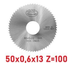 50 x 0,6 x 13 mm Z=100 Daire Testere HSS DIN1837