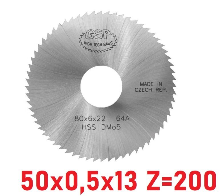 50 x 0,5 x 13 mm Z=200 Daire Testere HSS DIN1837