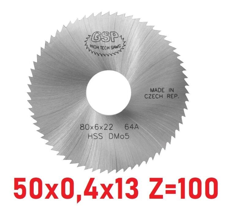 50 x 0,4 x 13 mm Z=100 Daire Testere HSS DIN1837
