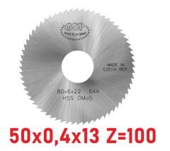 50 x 0,4 x 13 mm Z=100 Daire Testere HSS DIN1837