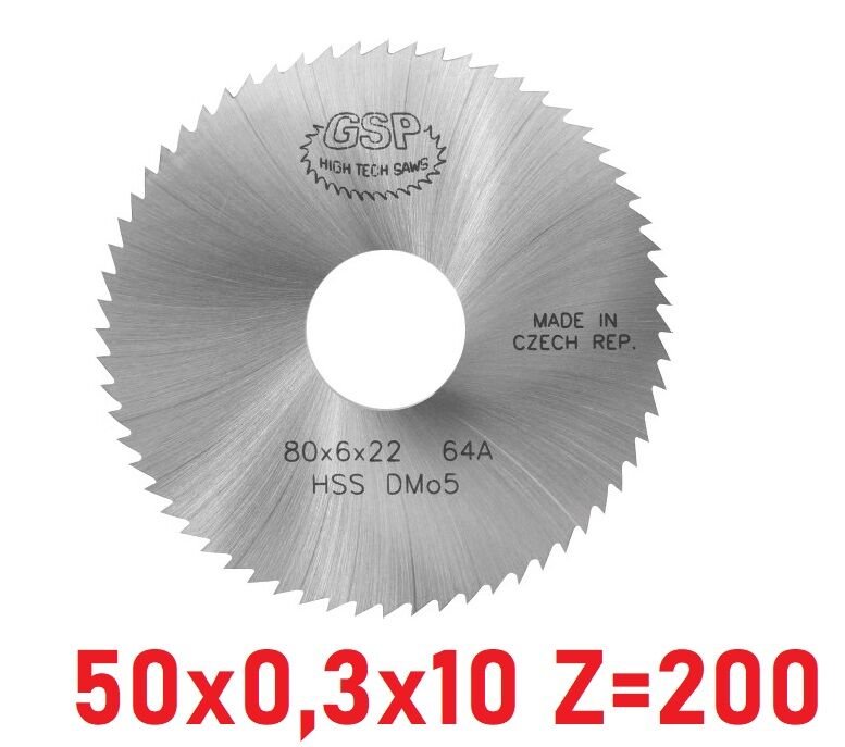 50 x 0,3 x 10 mm Z=200 Daire Testere HSS DIN1837