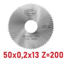 50 x 0,2 x 13 mm Z=200 Daire Testere HSS DIN1837