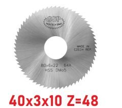 40 x 3 x 10 mm Z=48 Daire Testere HSS DIN1837