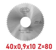 40 x 0,9 x 10 mm Z=80 Daire Testere HSS DIN1837