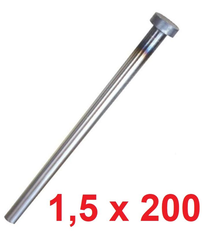 Ø1,5 x 200 mm Silindir Başlı İtici Pim