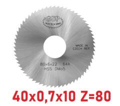 40 x 0,7 x 10 mm Z=80 Daire Testere HSS DIN1837
