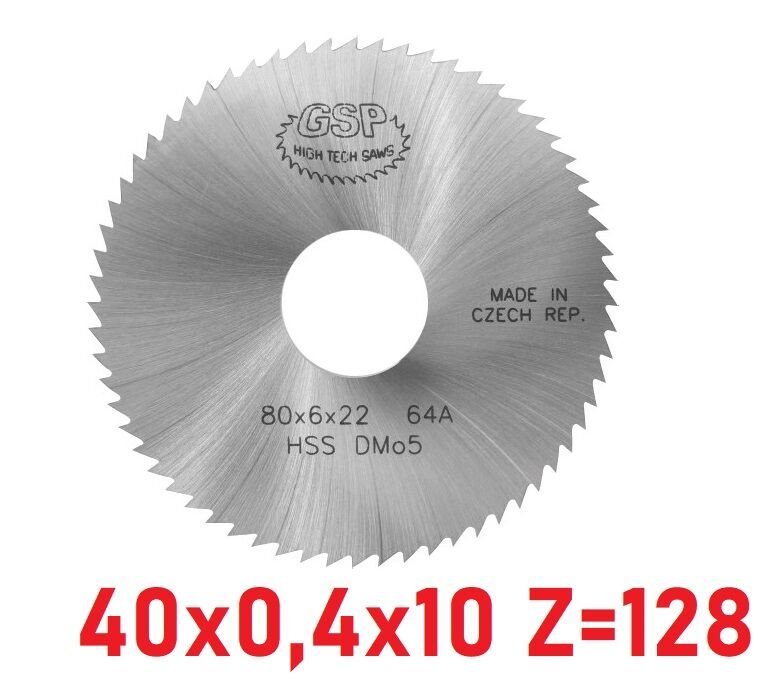 40 x 0,4 x 10 mm Z=128 Daire Testere HSS DIN1837