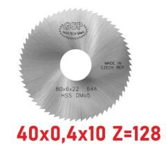 40 x 0,4 x 10 mm Z=128 Daire Testere HSS DIN1837