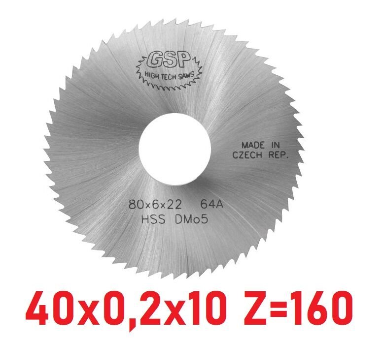 40 x 0,2 x 10 mm Z=160 Daire Testere HSS DIN1837