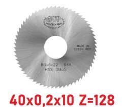 40 x 0,2 x 10 mm Z=128 Daire Testere HSS DIN1837