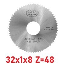 32 x 1 x 8 mm Z=48 Daire Testere HSS DIN1837