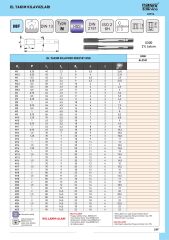 M10x0,75 İnce Diş El Kılavuz Takımı DIN2181