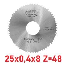 25 x 0,4 x 8 mm Z=48 Daire Testere HSS DIN1837
