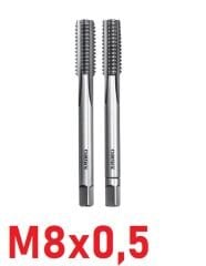 M8x0,5 İnce Diş El Kılavuz Takımı DIN2181