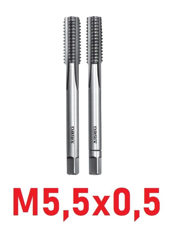 M5,5x0,5 İnce Diş El Kılavuz Takımı DIN2181