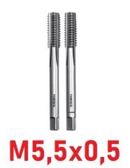 M5,5x0,5 İnce Diş El Kılavuz Takımı DIN2181