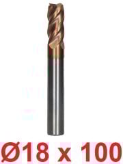 Ø18 x 100 mm Karbür Freze Düz