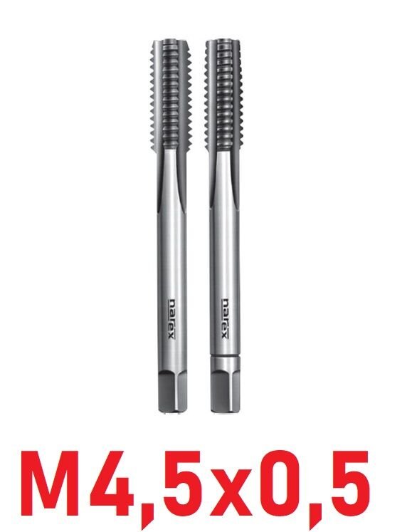 M4,5x0,5 İnce Diş El Kılavuz Takımı DIN2181