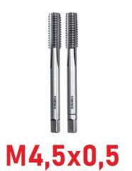 M4,5x0,5 İnce Diş El Kılavuz Takımı DIN2181