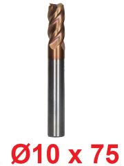 Ø10 x 75 mm Karbür Freze Düz