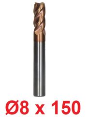 Ø8 x 150 mm Karbür Freze Düz