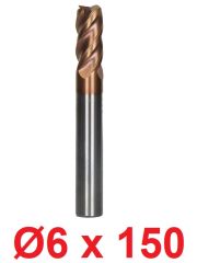 Ø6 x 150 mm Karbür Freze Düz