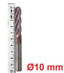 Ø10 X 45 X 100 mm Karbür Freze Küre R5