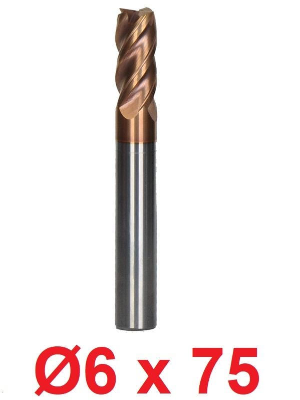 Ø6 x 75 mm Karbür Freze Düz