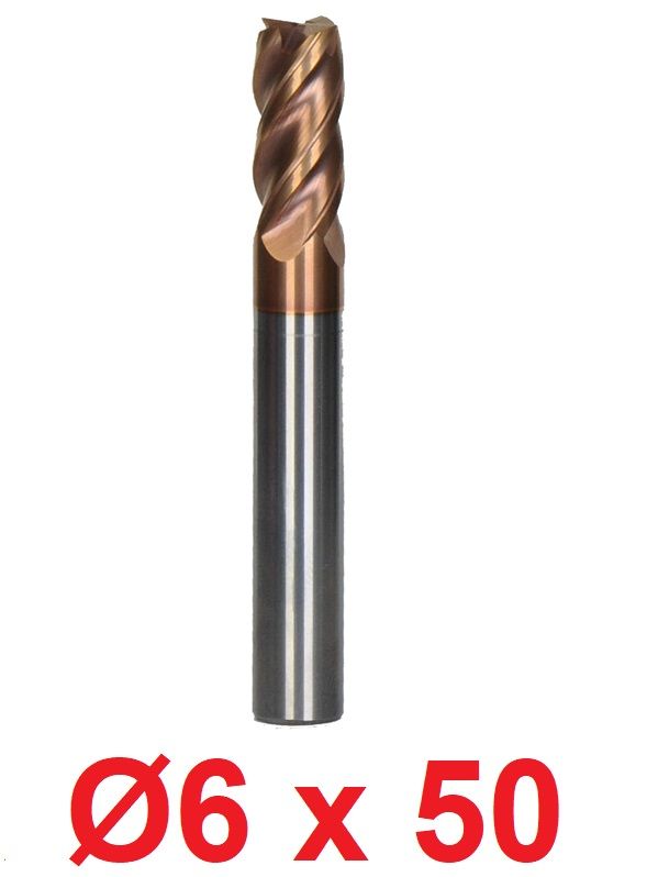 Ø6 x 50 mm Karbür Freze Düz