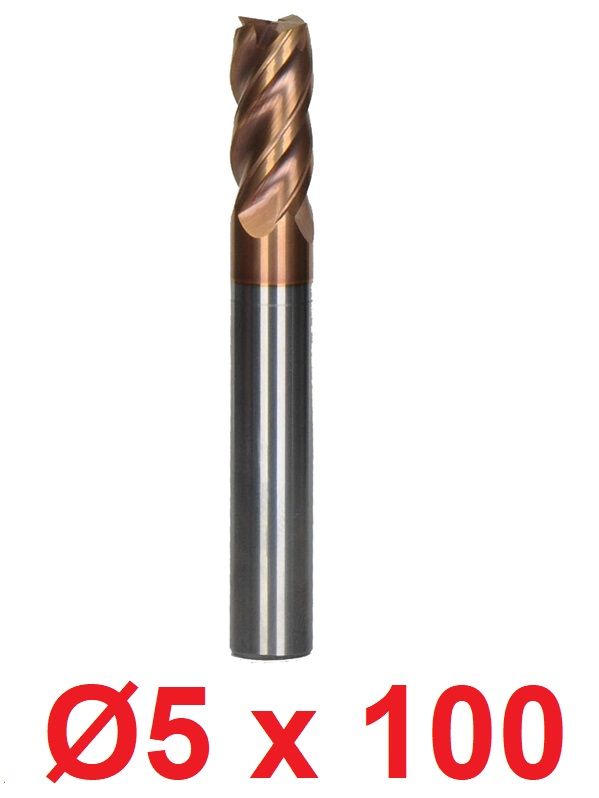 Ø5 x 100 mm Karbür Freze Düz