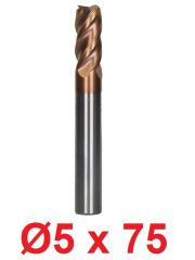 Ø5 x 75 mm Karbür Freze Düz