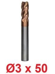 Ø3 x 50 mm Karbür Freze Düz